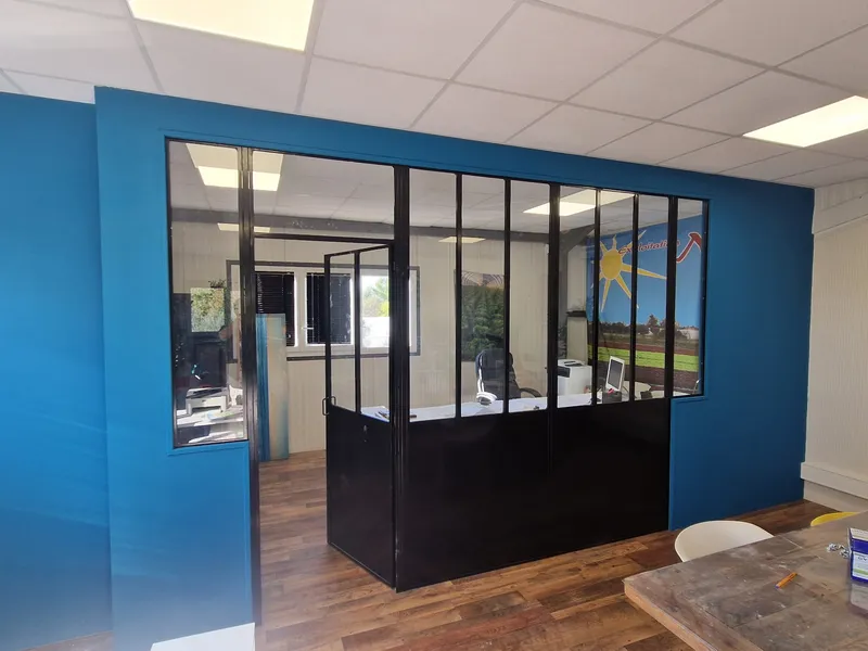 Verrière atelier cloison bleue - ColorsDream